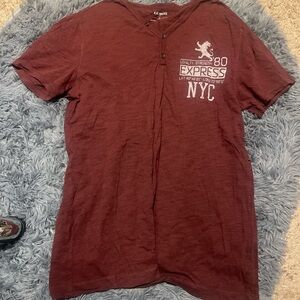 Express Maroon NYC Graphic Tee